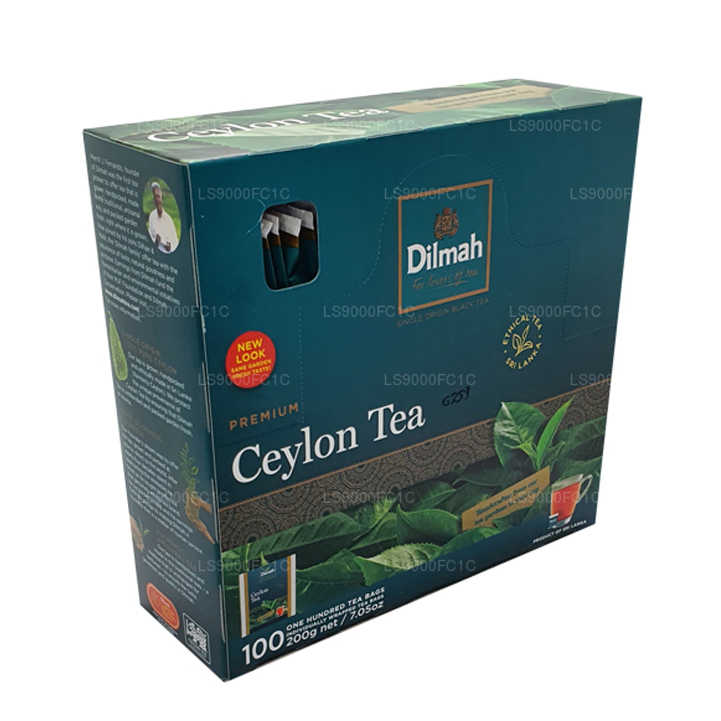 Dilmah Premium Tseiloni tee, individuaalselt pakitud 100 teekotti (200g)