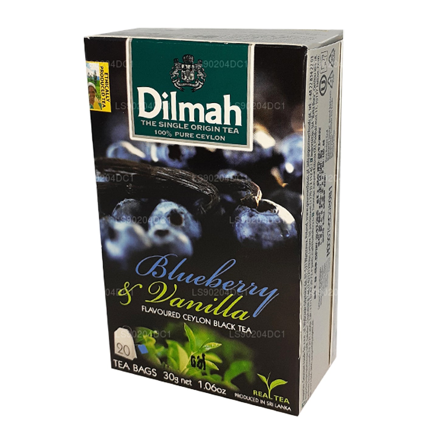 Dilmah mustika- ja vaniljemaitseline tee (40g) 20 teekotti