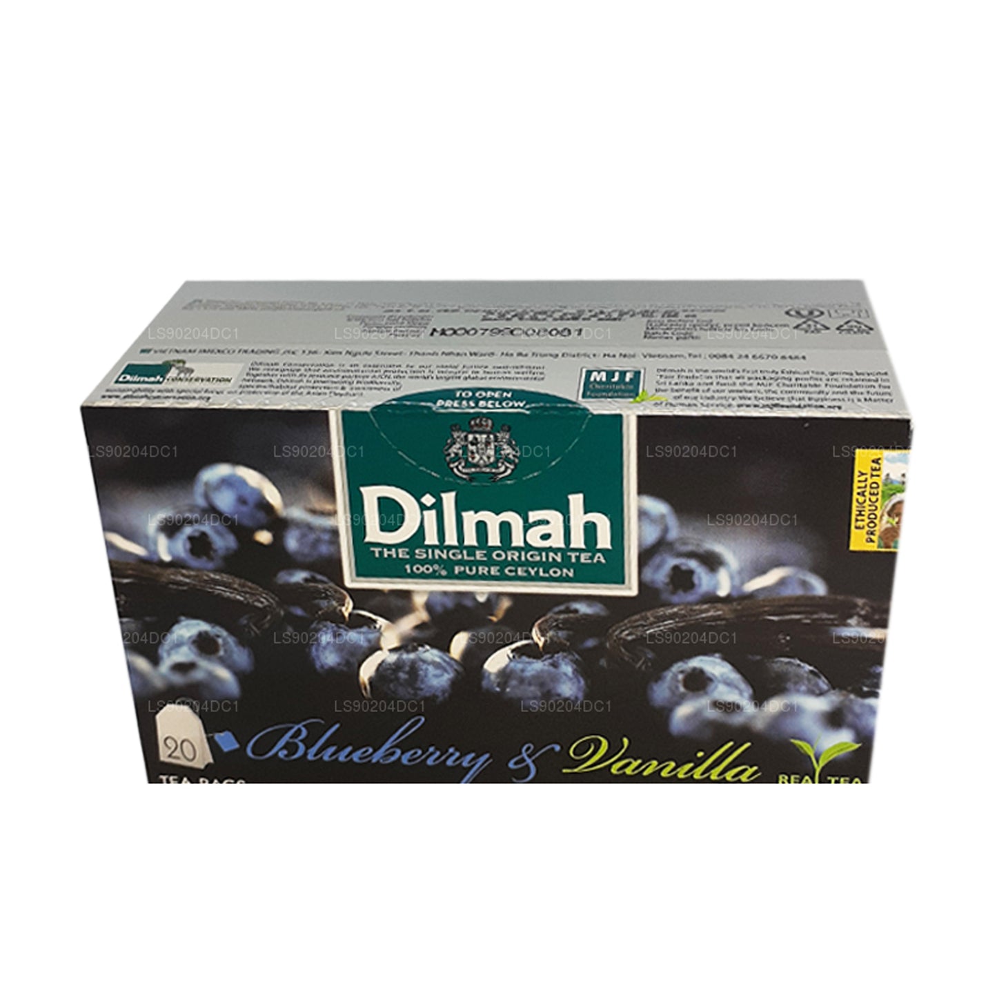 Dilmah mustika- ja vaniljemaitseline tee (40g) 20 teekotti