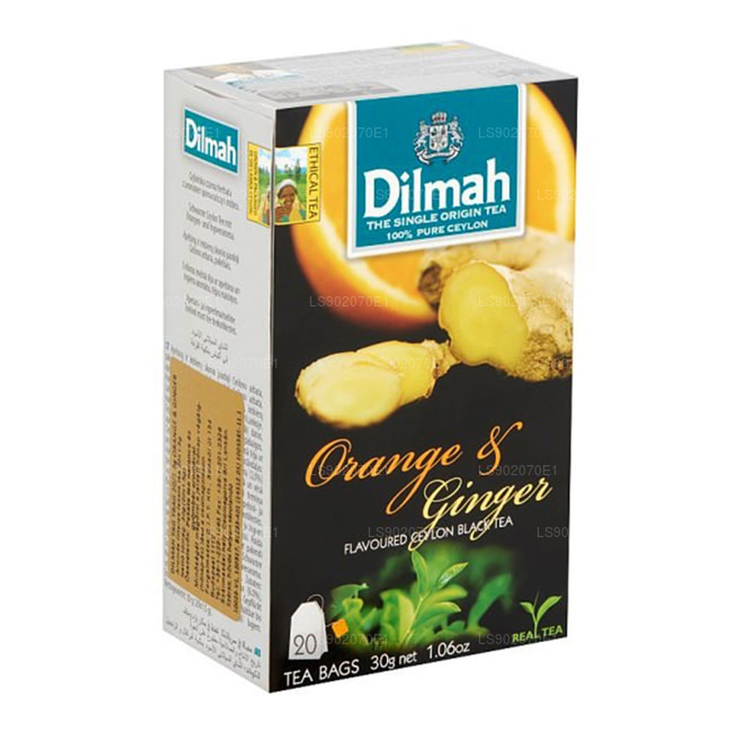 Dilmah apelsini ja ingveri maitsestatud tee (30g) 20 teekotti