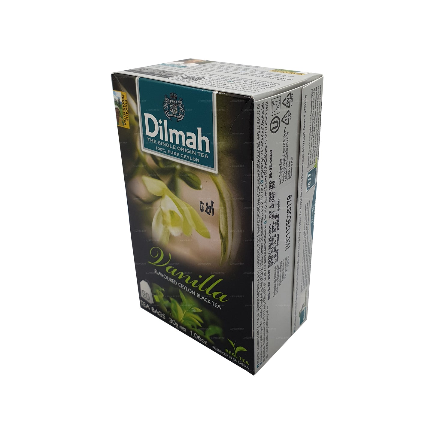 Dilmah Vanilje maitsestatud tee (40g) 20 teekotid