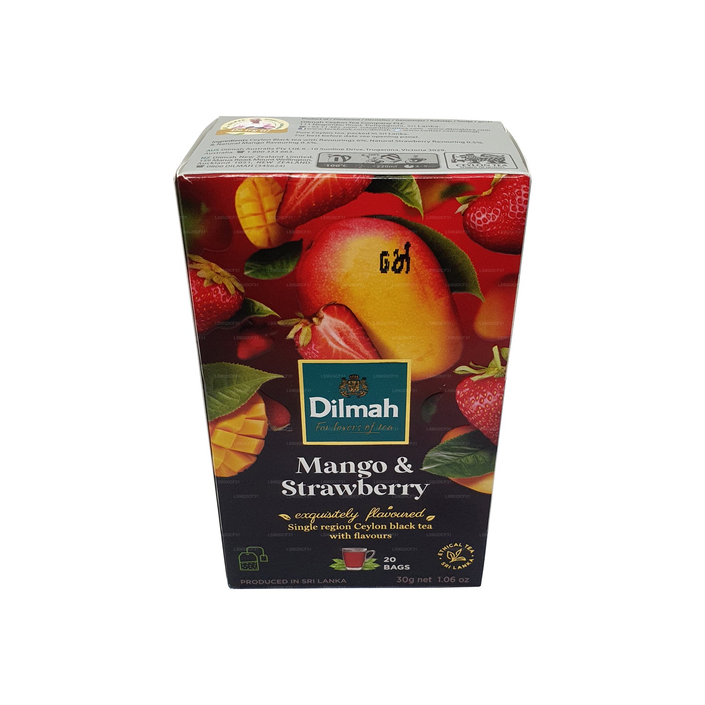 Dilmah Mango ja maasikamaitseline tee (30g) 20 teekotti