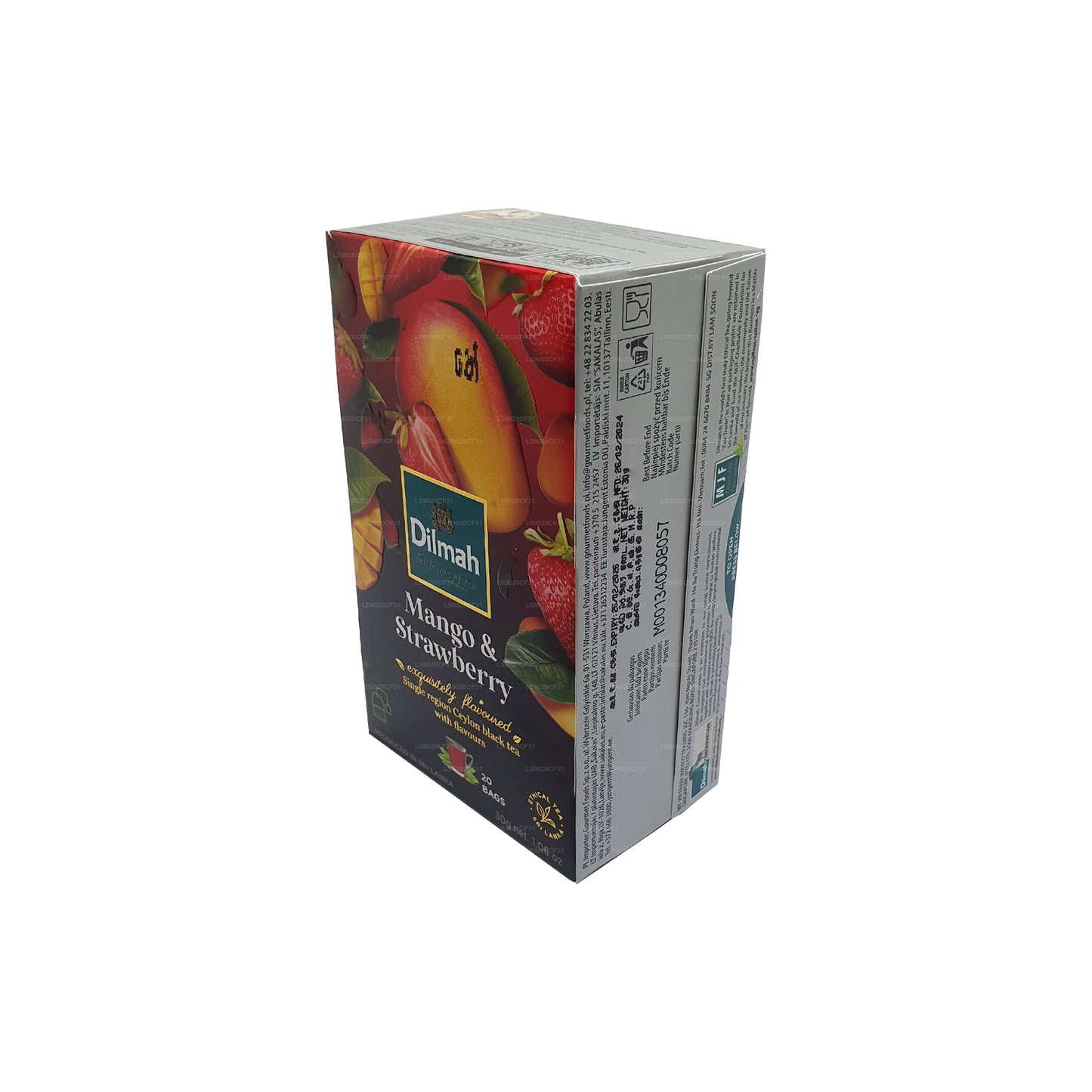 Dilmah Mango ja maasikamaitseline tee (30g) 20 teekotti