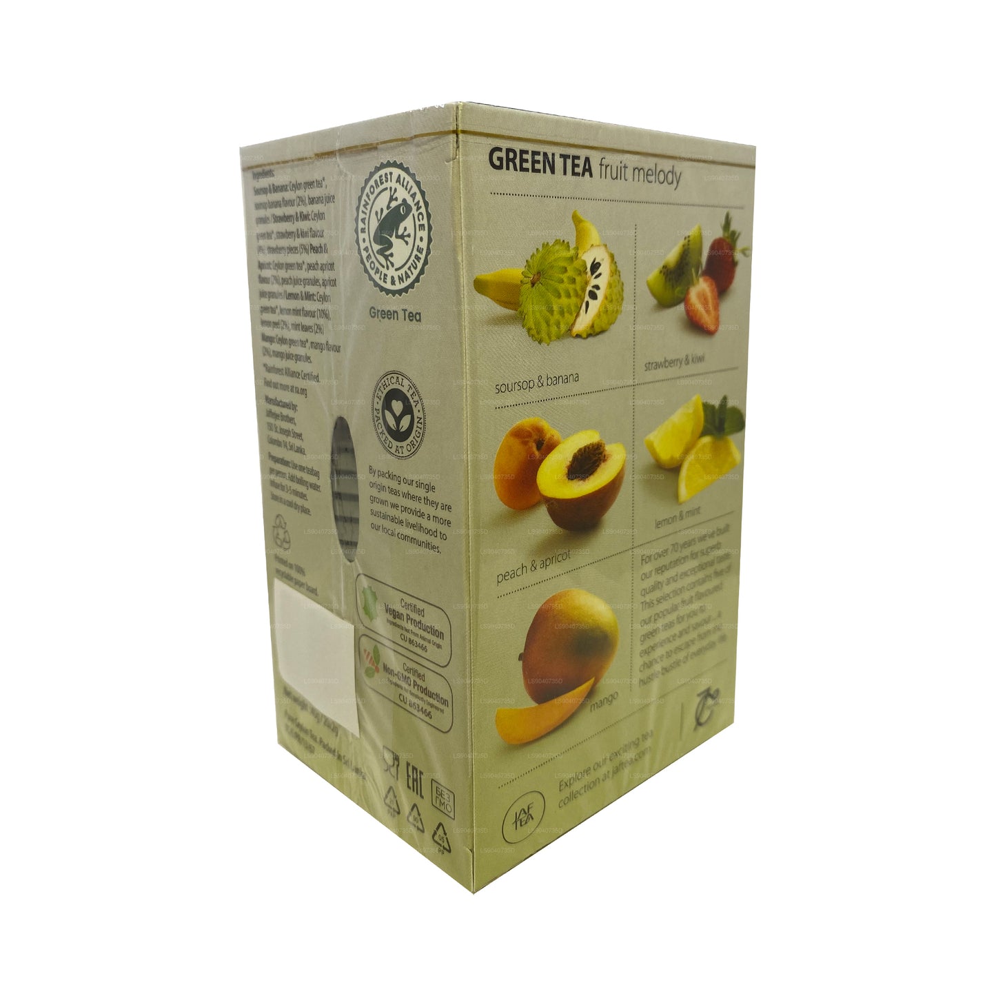 Jaf Tea Pure Green Collection rohelise tee puuvilja meloodia (40g) 20 tee kotid