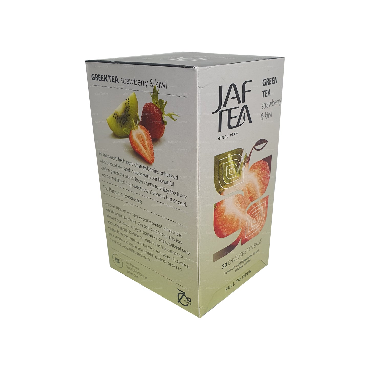 Jaf Tea Pure Green Collection Roheline Tee Maasika ja Kiivi (40g) 20 tee kotid