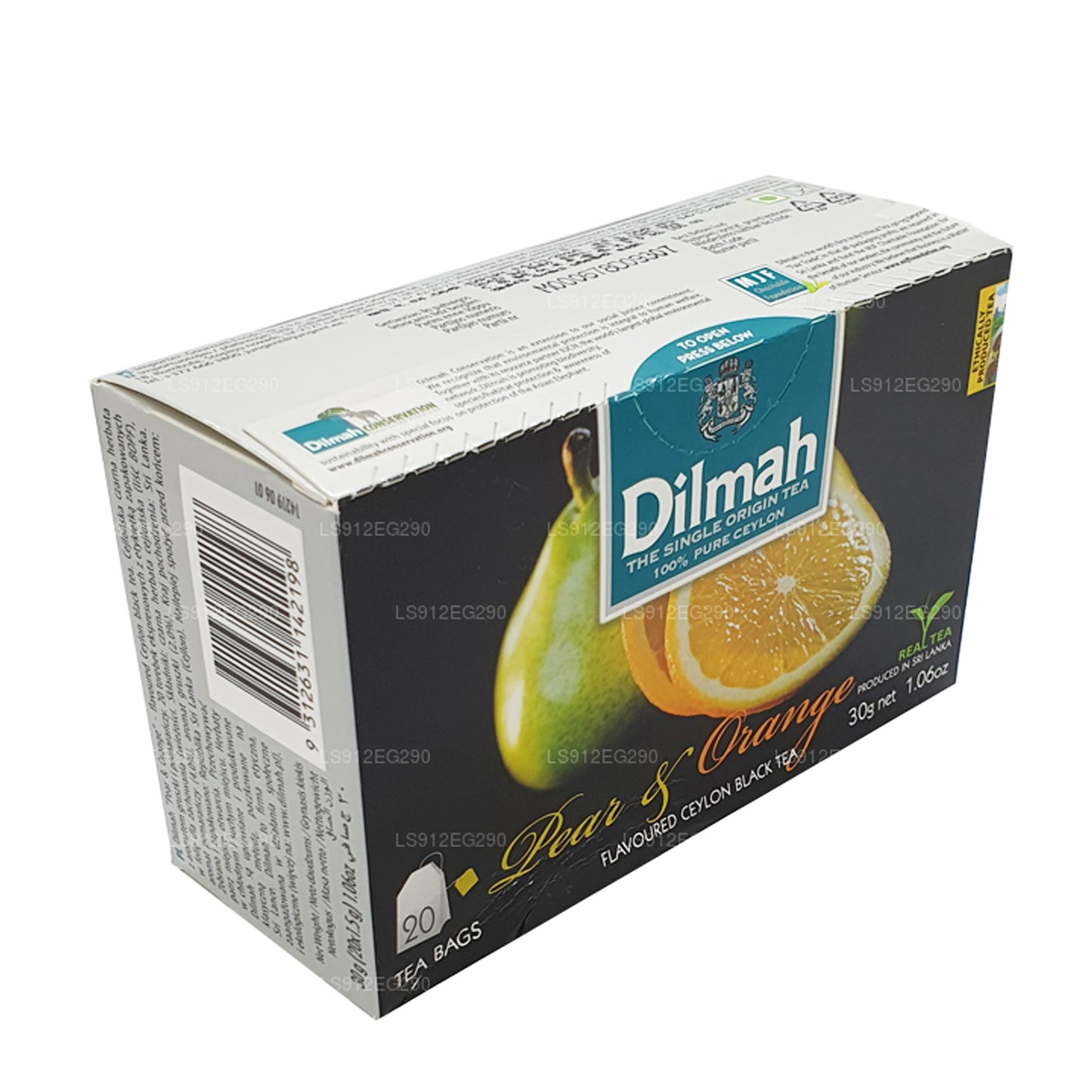 Dilmah pirni ja apelsini maitsestatud Tseiloni must tee (30g) 20 tee kotid