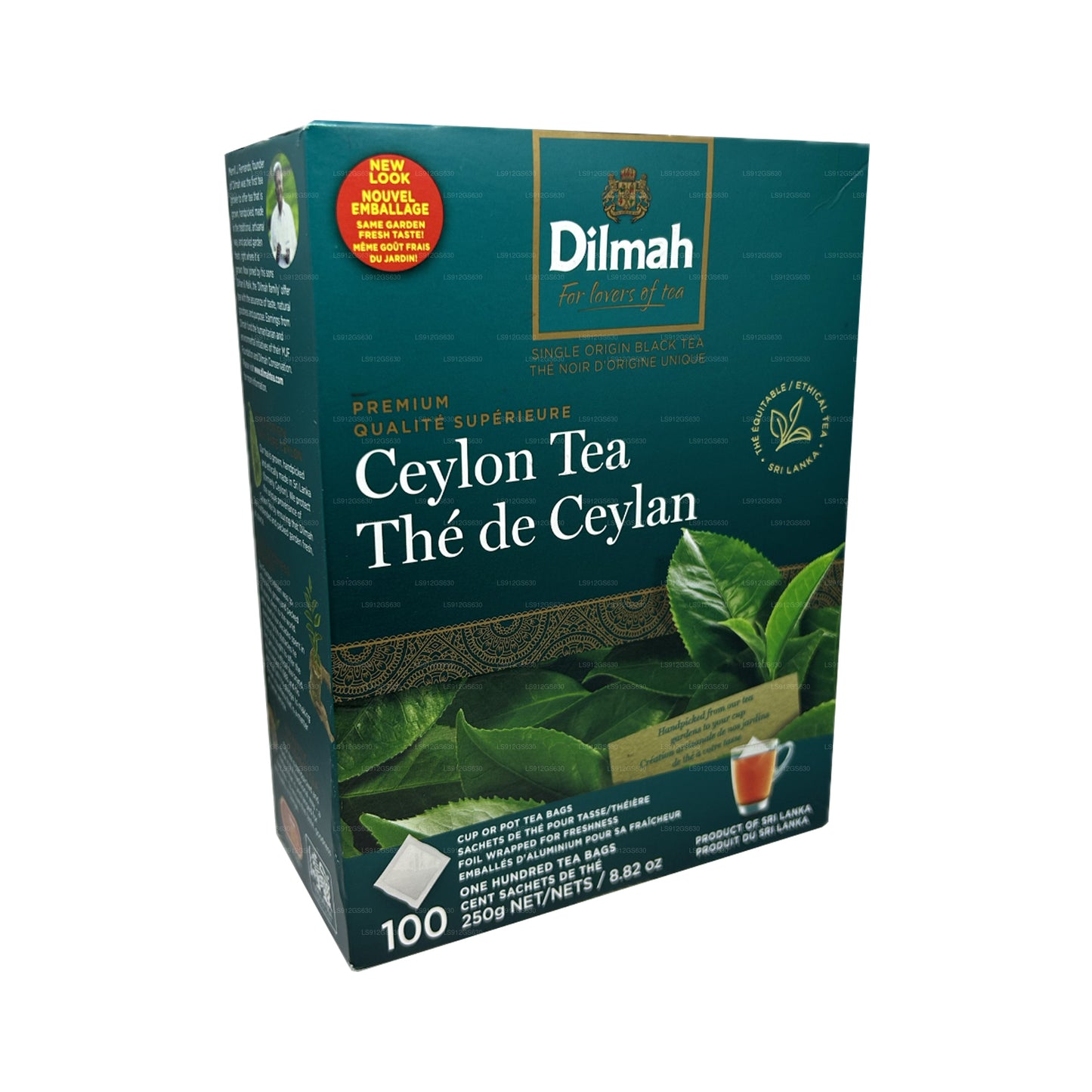 Dilmah Premium Tseiloni tee (250g) 100 tagless teekotti