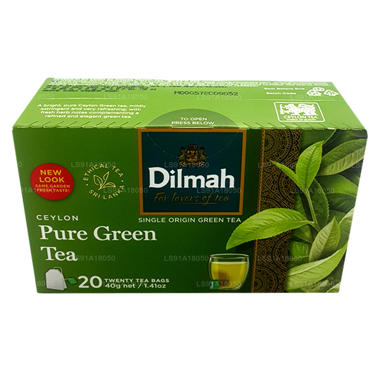 Dilmah Pure Tseiloni roheline tee (40g) 20 tee kotid