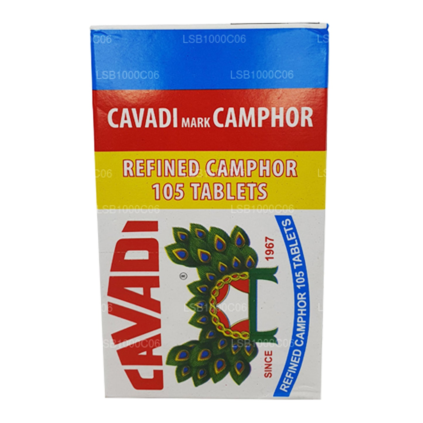 Cavadi Mark Camphor Rafineeritud Camphor 105 tabletid