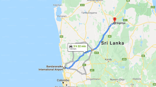 Colombo (CMB) lennujaam to Sigiriya City Private Transfer