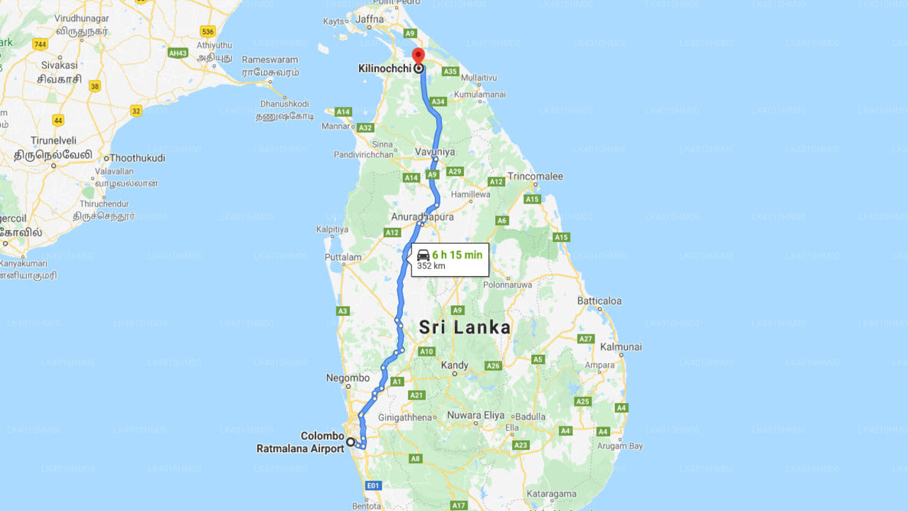 Colombo Airport (CMB) to Kesbewa City Private Transfer