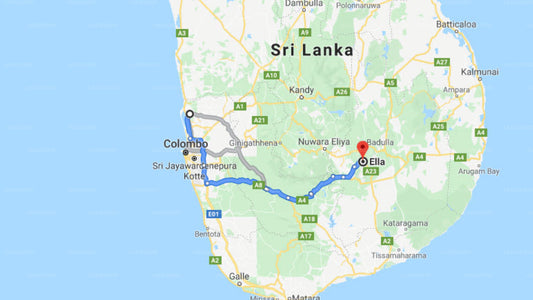 Transfer between Colombo Airport (CMB) and Ornateview Hotel, Ella