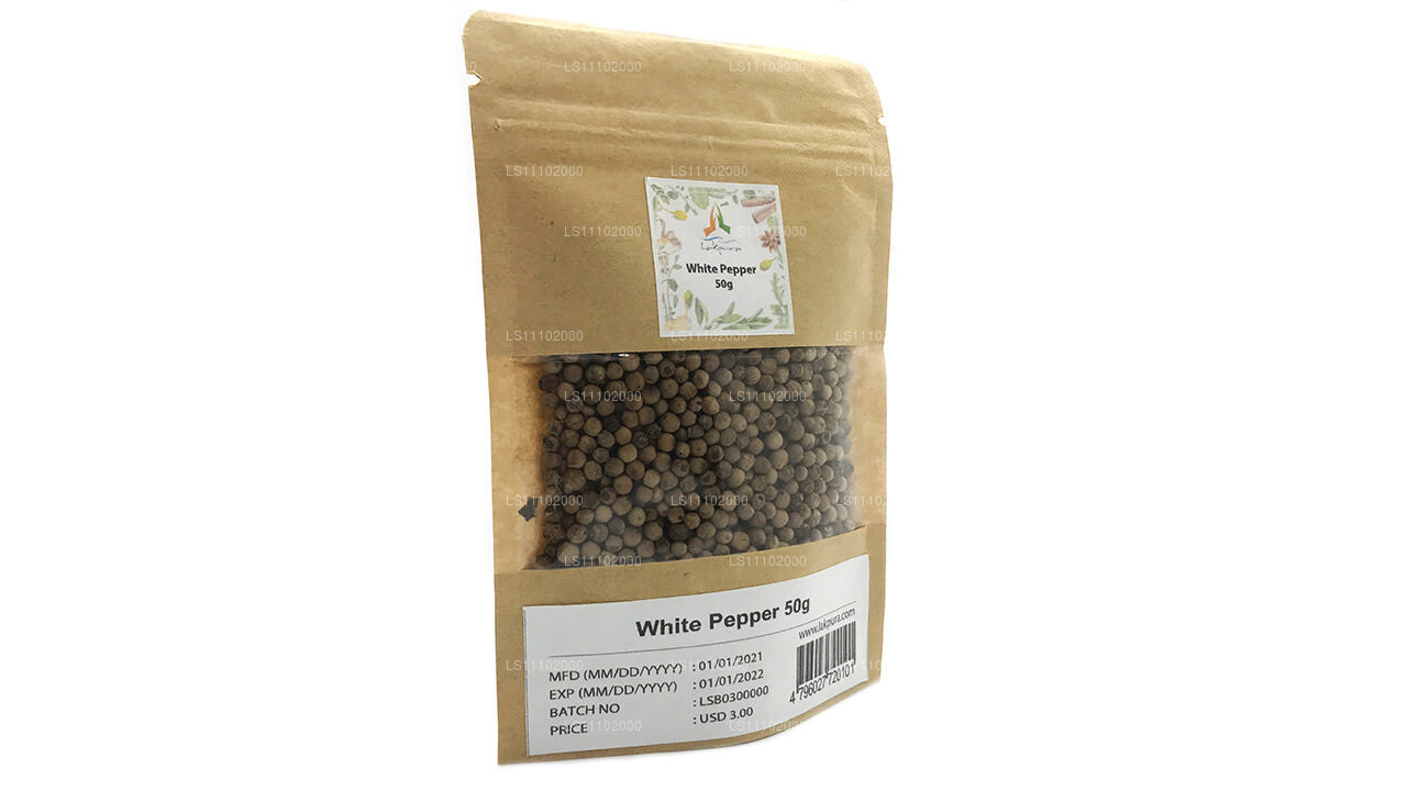 Lakpura White Pepper Whole (50g)