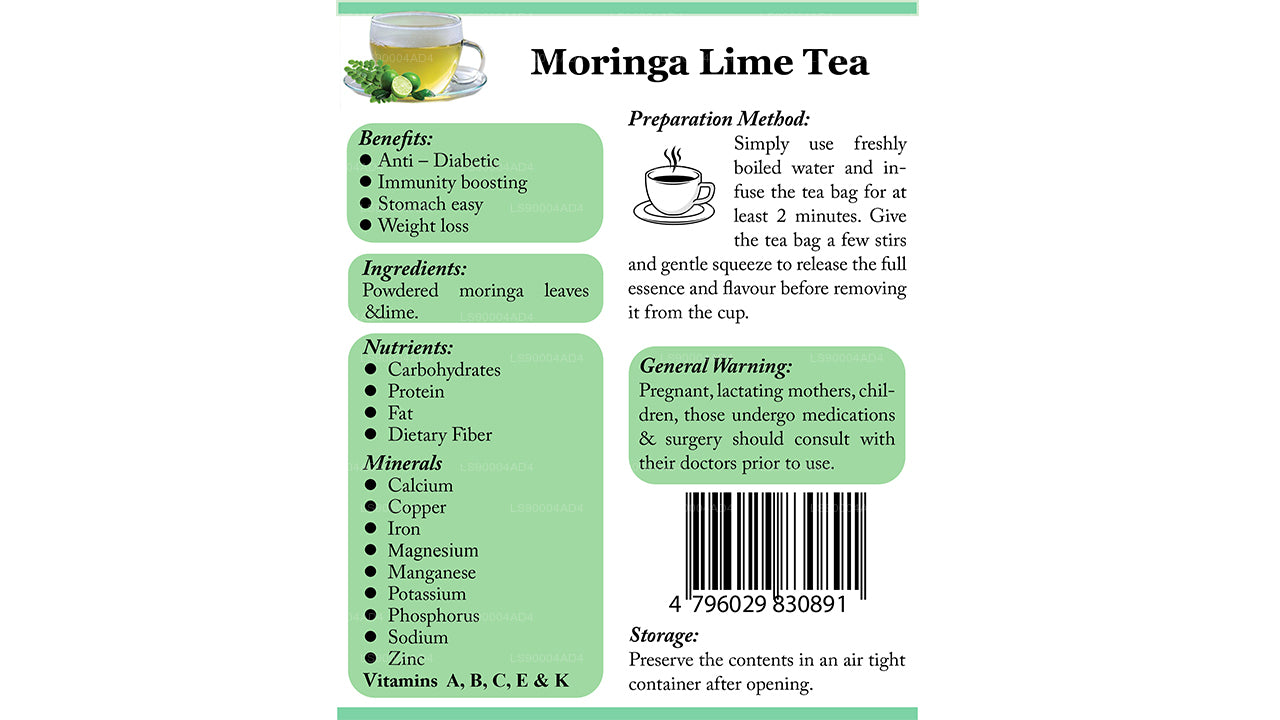 Lifetone Moringa Lime Tea (40g)