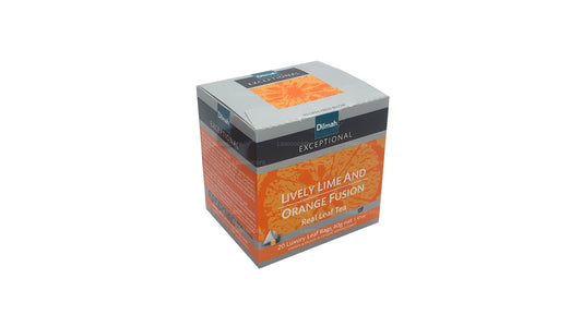 Dilmah erakordne elav lubi ja oranž Fusion Real Leaf Tea (40g) 20 tee kotid
