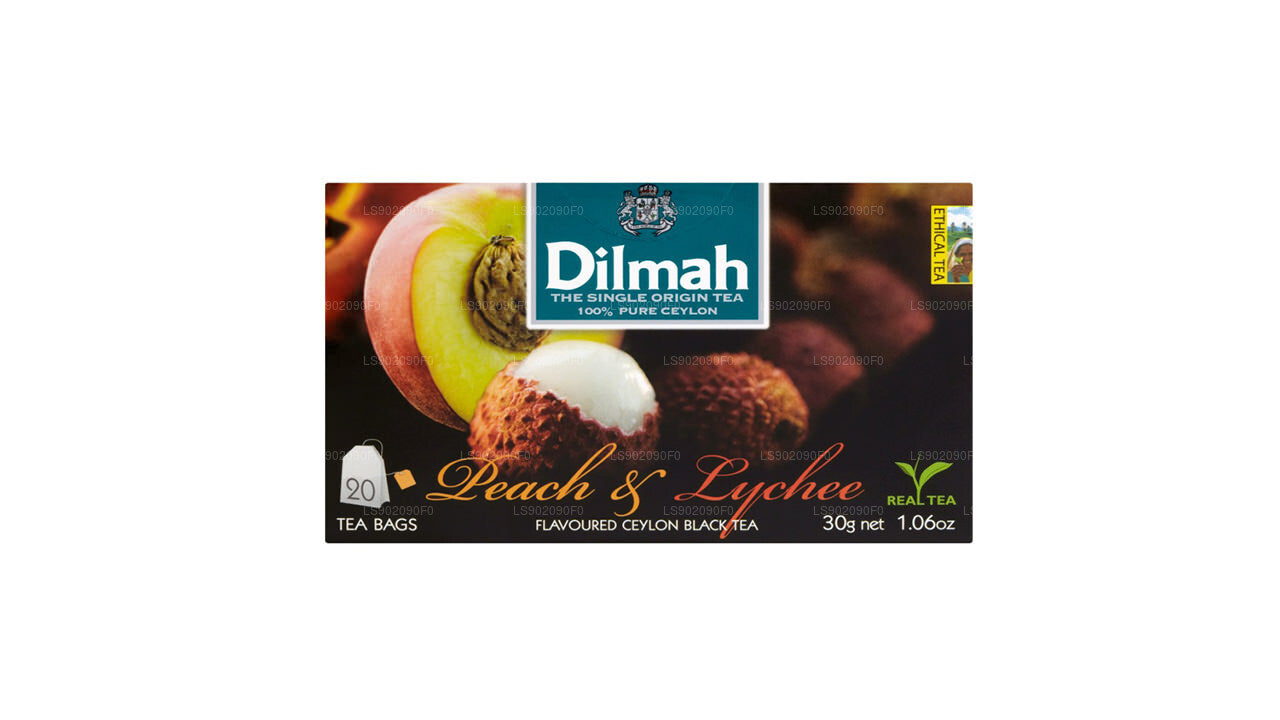 Dilmah virsiku ja litši maitsestatud tee (30g) 20 tee kotid