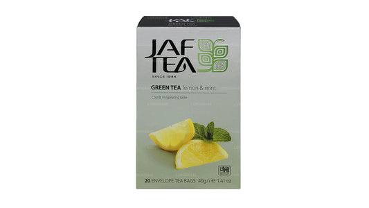 Jaf Tea Pure Green Collection Roheline Lemon & Mint Foolium Envelop Tee Kotid (40g)