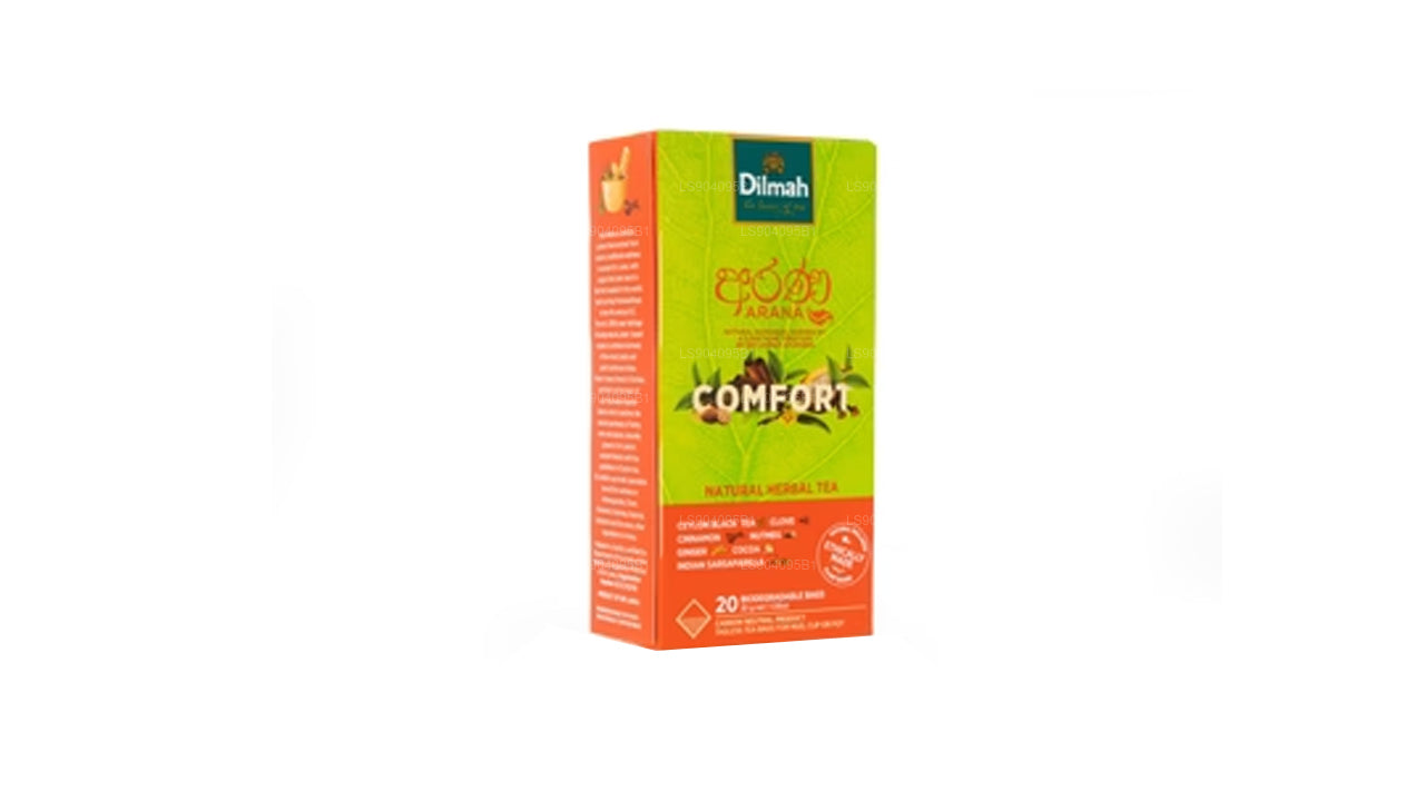 Dilmah Arana Comfort looduslik taimne must tee (20 siltideta tee kotid)
