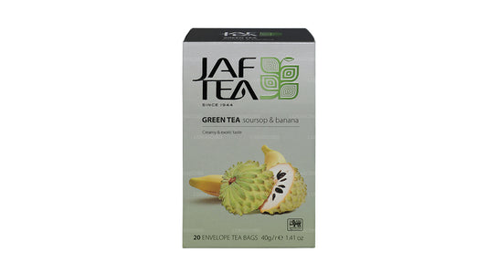 Jaf Tea Pure Green Collection Roheline Tee Soursop & Banaan (40g) 20 tee kotid