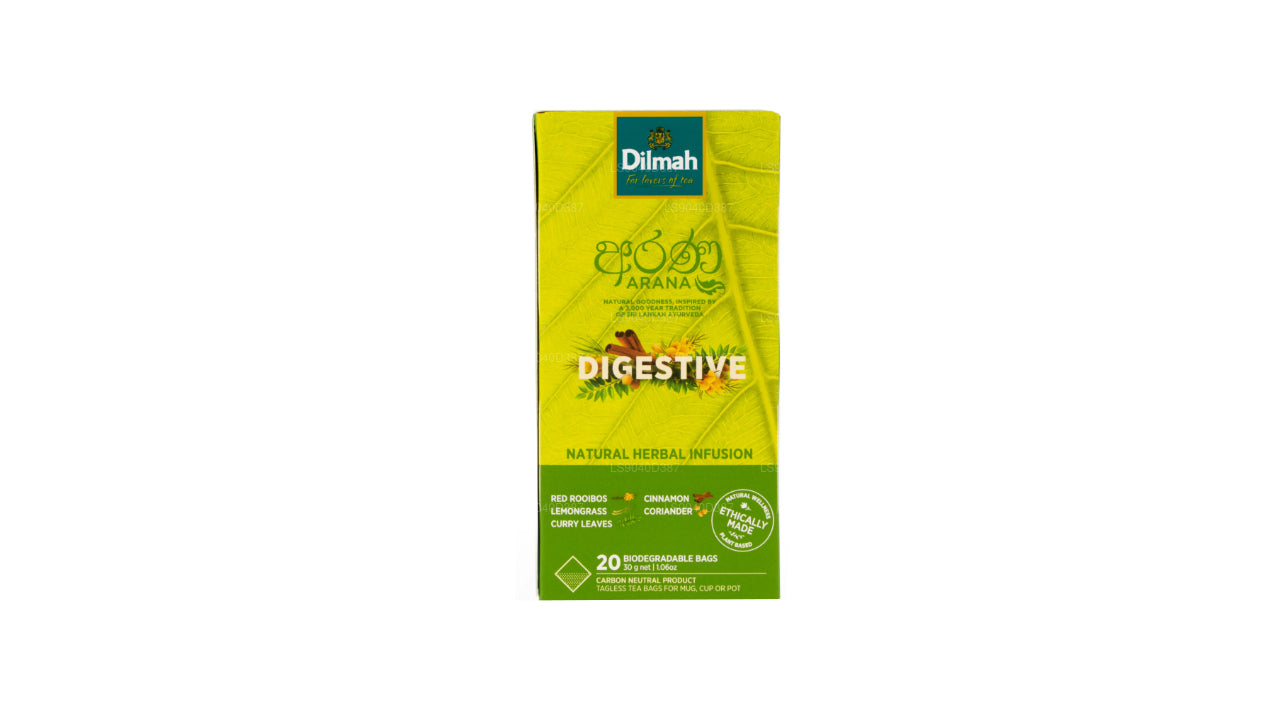Dilmah Arana Digestive Red Rooibos looduslik taimne infusioon (20 siltideta tee kotid)