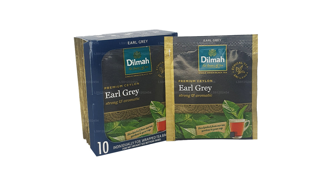 Dilmah Earl Grey Tea (20g) 10 individuaalselt fooliumiga pakitud teekotid