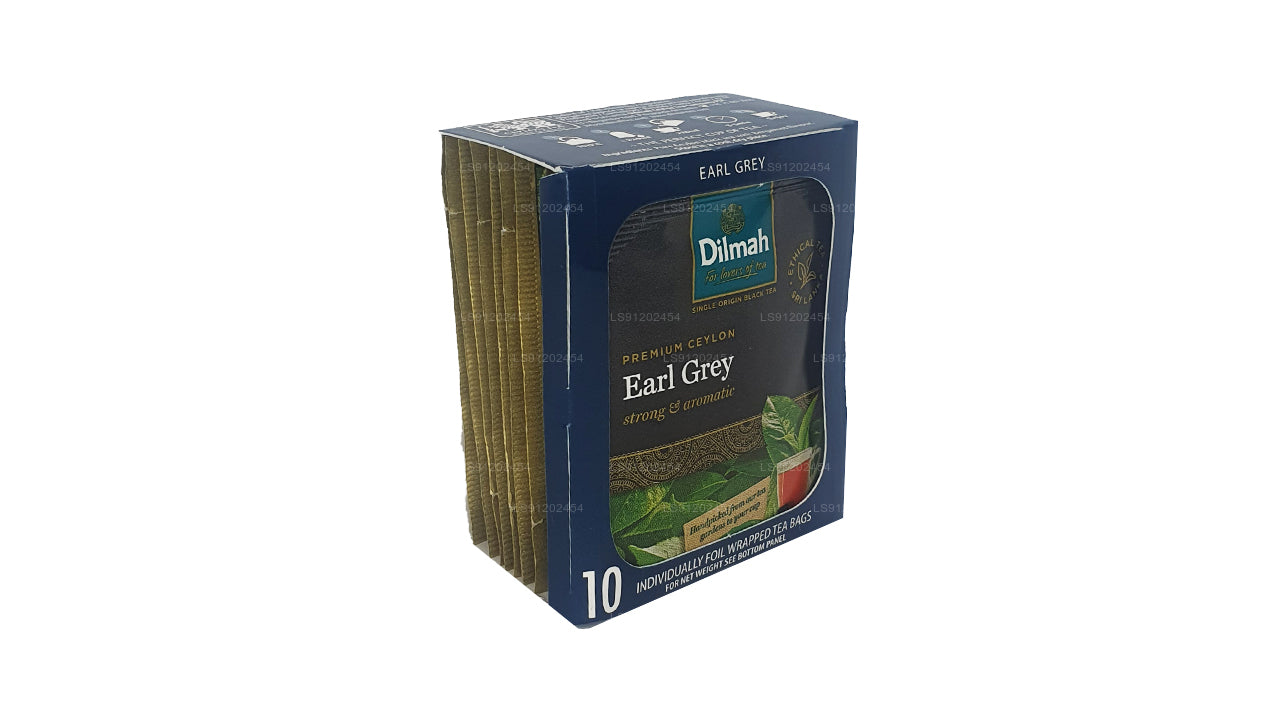 Dilmah Earl Grey Tea (20g) 10 individuaalselt fooliumiga pakitud teekotid