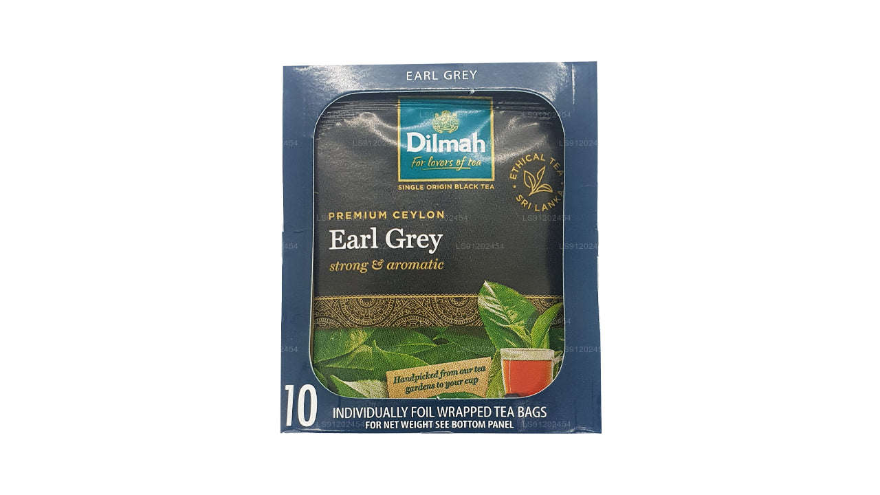 Dilmah Earl Grey Tea (20g) 10 individuaalselt fooliumiga pakitud teekotid