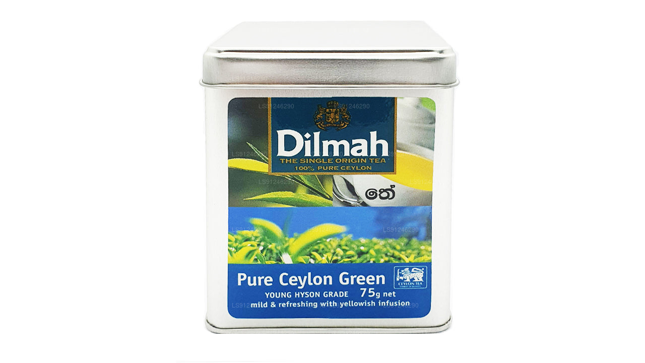 Dilmah Puhas Tseiloni roheline tee (YOUNG HYSON GRADE) Vaba lehttee (75g) Caddy