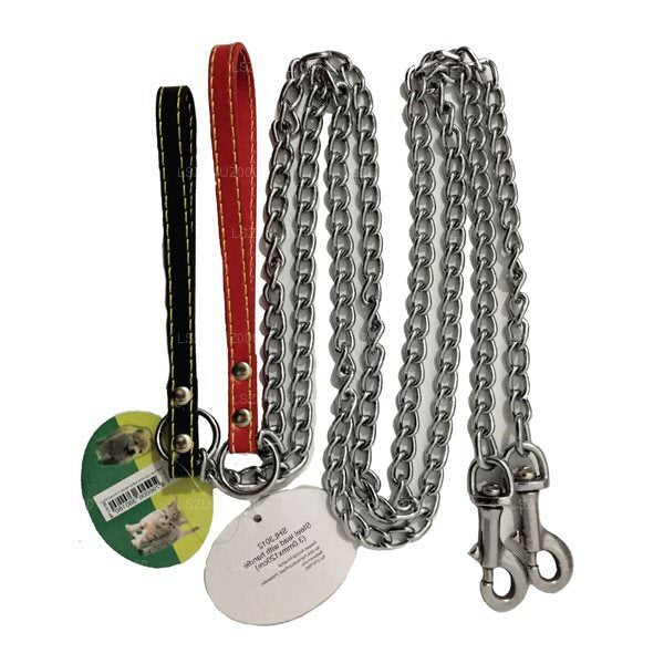 Dog Lead W Leather Handle (3.0Mm x 120Cm)